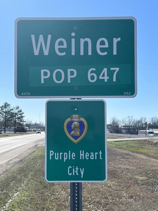 Proclamation stating the city of Weiner is now a Purple Heart city Proclamation stating the city of Weiner is now a Purple Heart city