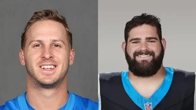 Jake Curhan and Jared Goff Jake Curhan and Jared Goff