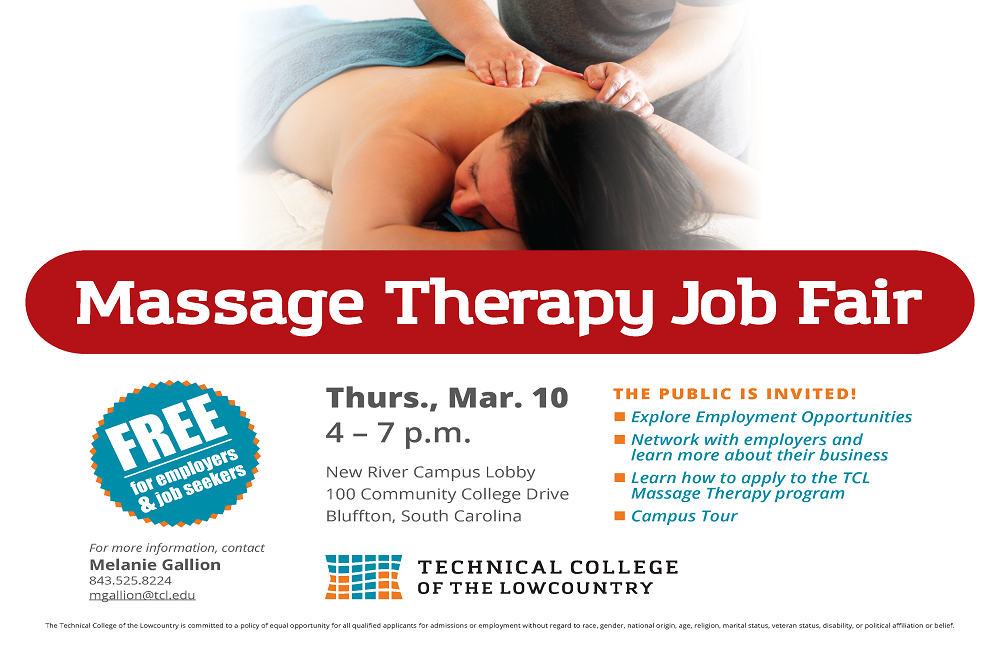 Greater Bluffton Chamber of Commerce: Massage Therapy Job Fair Greater Bluffton Chamber of Commerce: Massage Therapy Job Fair