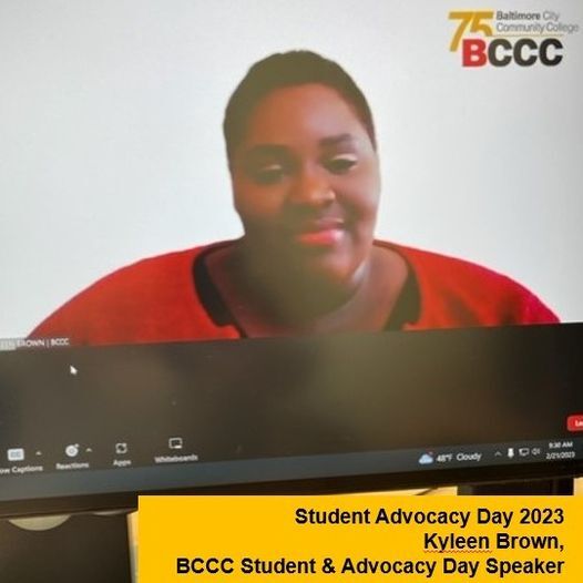 Student Advocacy Day speaker Kyleen Brown