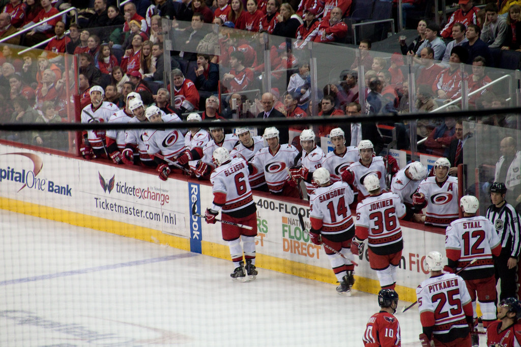 Presenting The Colors Before The Hockey Game For The Carolina Hurricanes Game