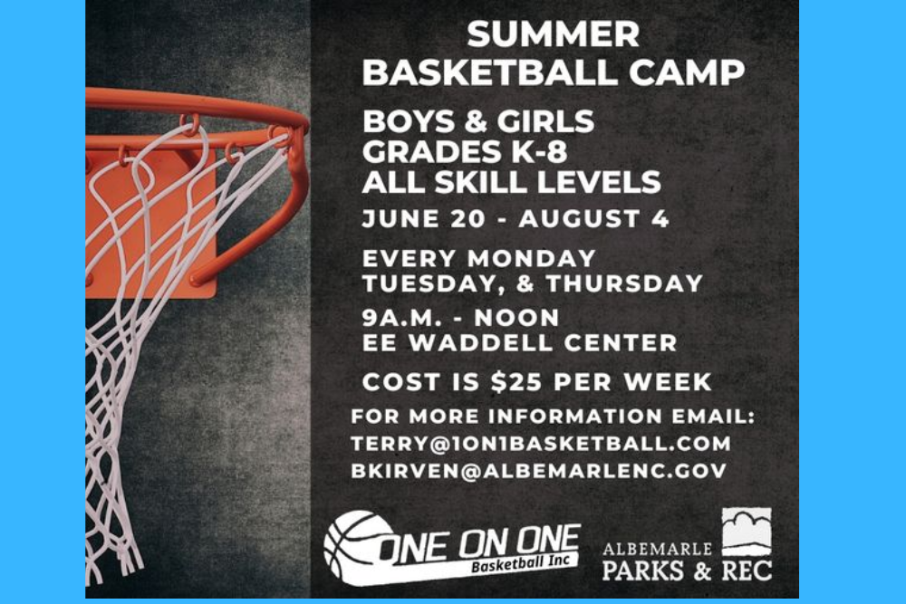CITY OF ALBEMARLE PARKS AND RECREATION DEPARTMENT: Summer Basketball Camp June 27