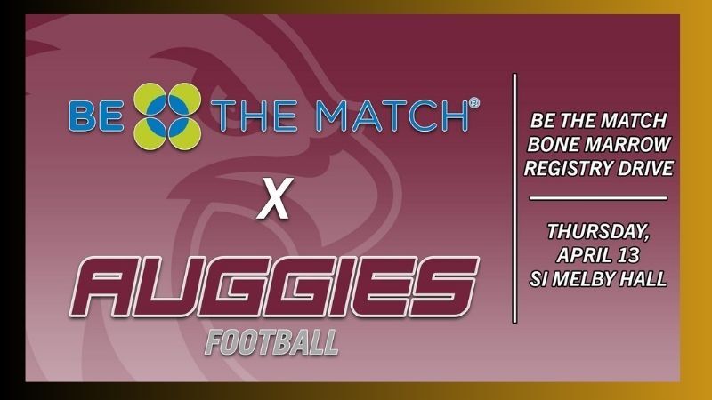 Auggie football holding Be The Match drive Thursday