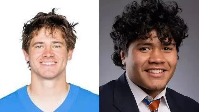 Justin Herbert and Mana Tuioti Justin Herbert and Mana Tuioti