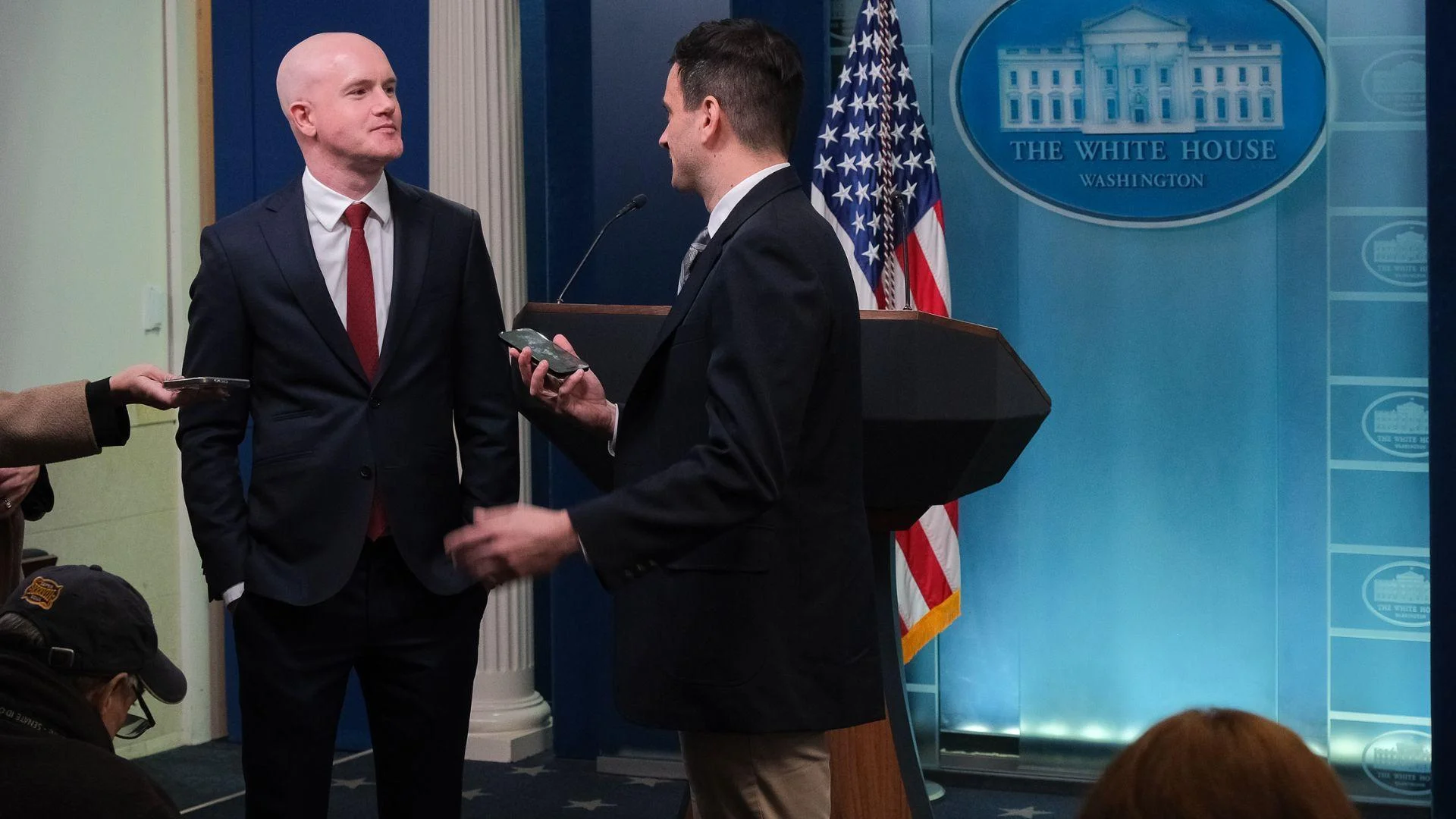 Brian Armstrong (Left), Co-founder & CEO of Coinbase