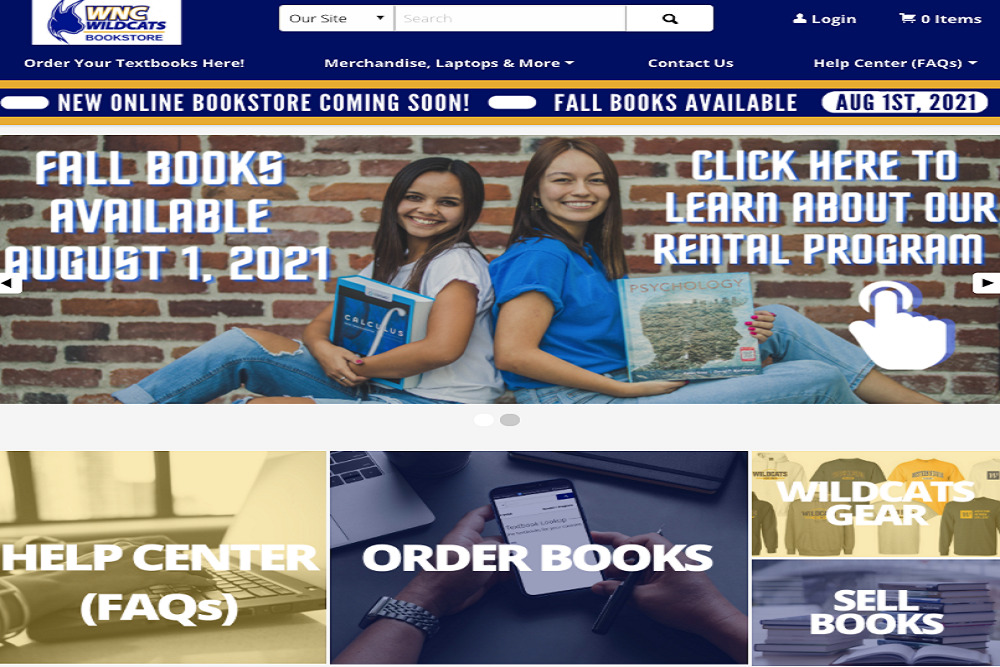 WESTERN NEVADA COLLEGE: WNC’s New Online Bookstore Now Serving Students