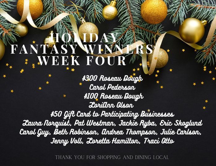 CITY OF ROSEAU: Thank you to our Civic and Commerce Members who sponsor Holiday Fantasy.