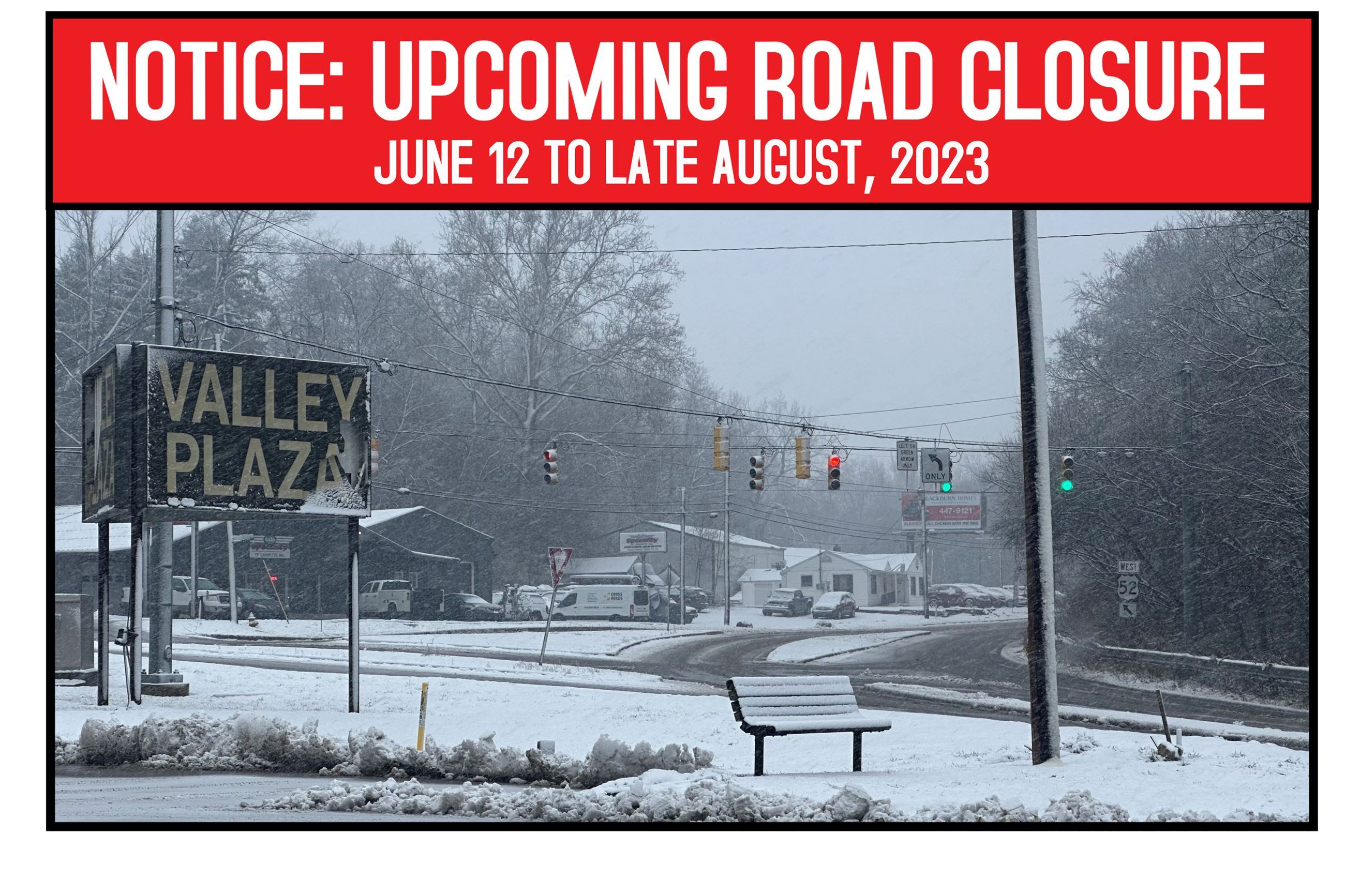 Upcoming Teal and 4th Street Road Closure