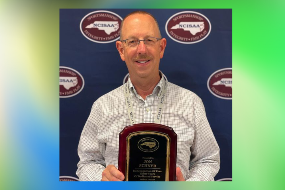 GREENSBORO DAY SCHOOL: Assistant Athletic Director and Athletic Trainer Jon Schner Recognized by NCISAA
