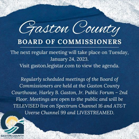 COUNTY OF GASTON: Board of Commission Regular Meeting January 24