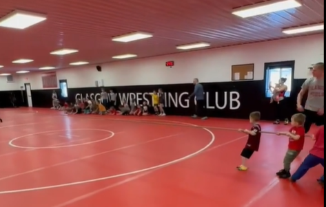 60 Kids at the Annual Glasgow Scottie Wrestling Youth Clinic