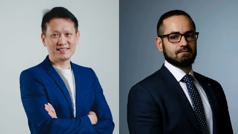 Binance CEO Richard Teng (left) and Binance Head of Financial Crime Compliance Tigran Gambaryan (right) - Binance, LinkedIn/tigran-gambaryan
