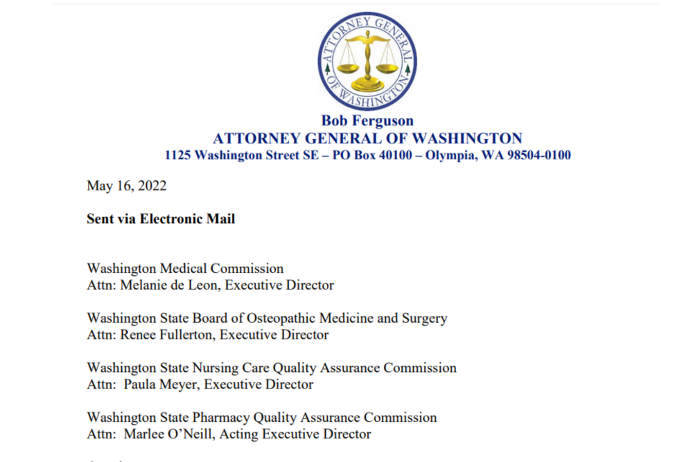 Attorney General Ferguson seeks protection for out-of-state abortion providers