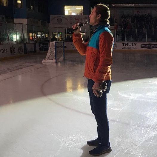 Gary Wagner, Singing the National Anthem at the Helena Big Horn Shockey