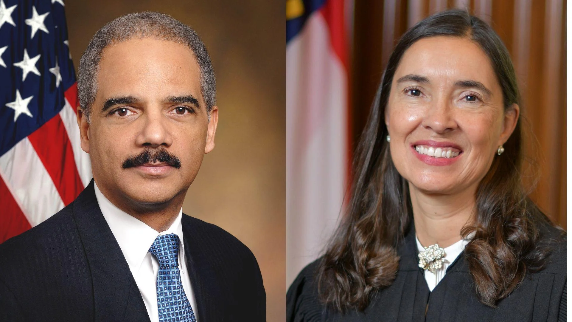 Eric H. Holder, Jr., Chairman of the NDRC (L), Justice Anita Earls, North Carolina Supreme Court (R) Eric H. Holder, Jr., Chairman of the NDRC (L), Justice Anita Earls, North Carolina Supreme Court (R)