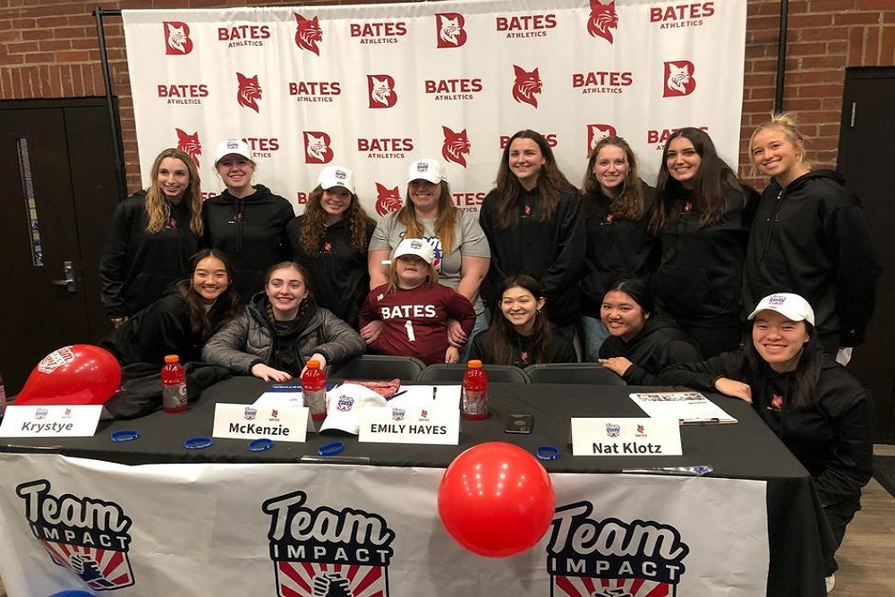 Bates College Volleyball Signs Seven-Year Old McKenzie of Norway, Maine in Team IMPACT “Signing Day” Ceremony