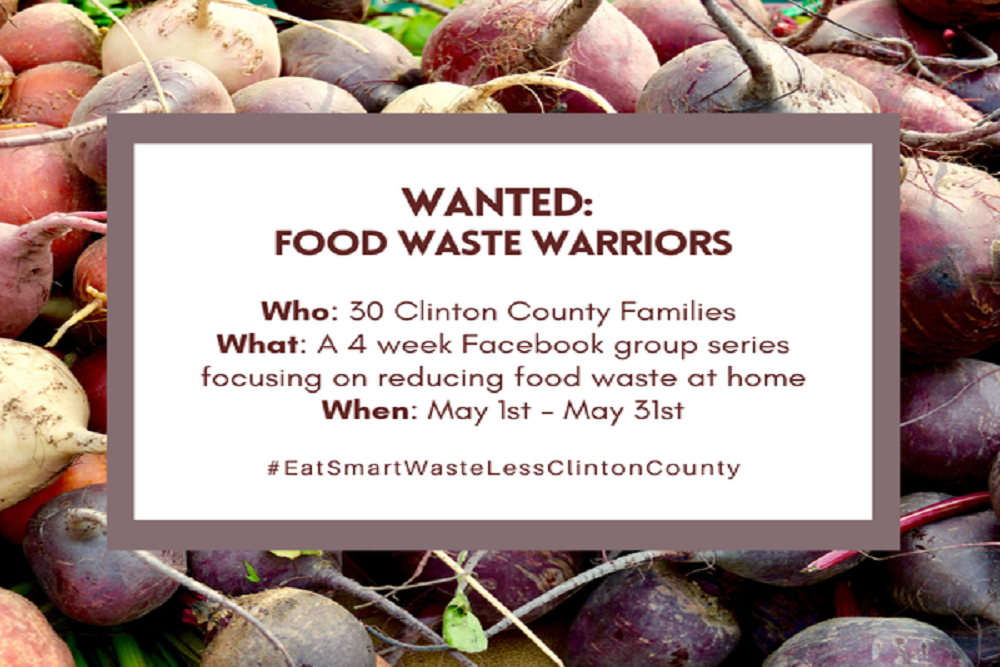 Clinton County Health Department – Come Join Our Food Waste Warriors Group