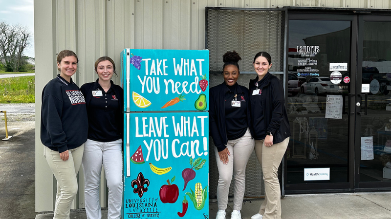 University of Louisiana announces Nursing students serve up nutrition with community fridge
