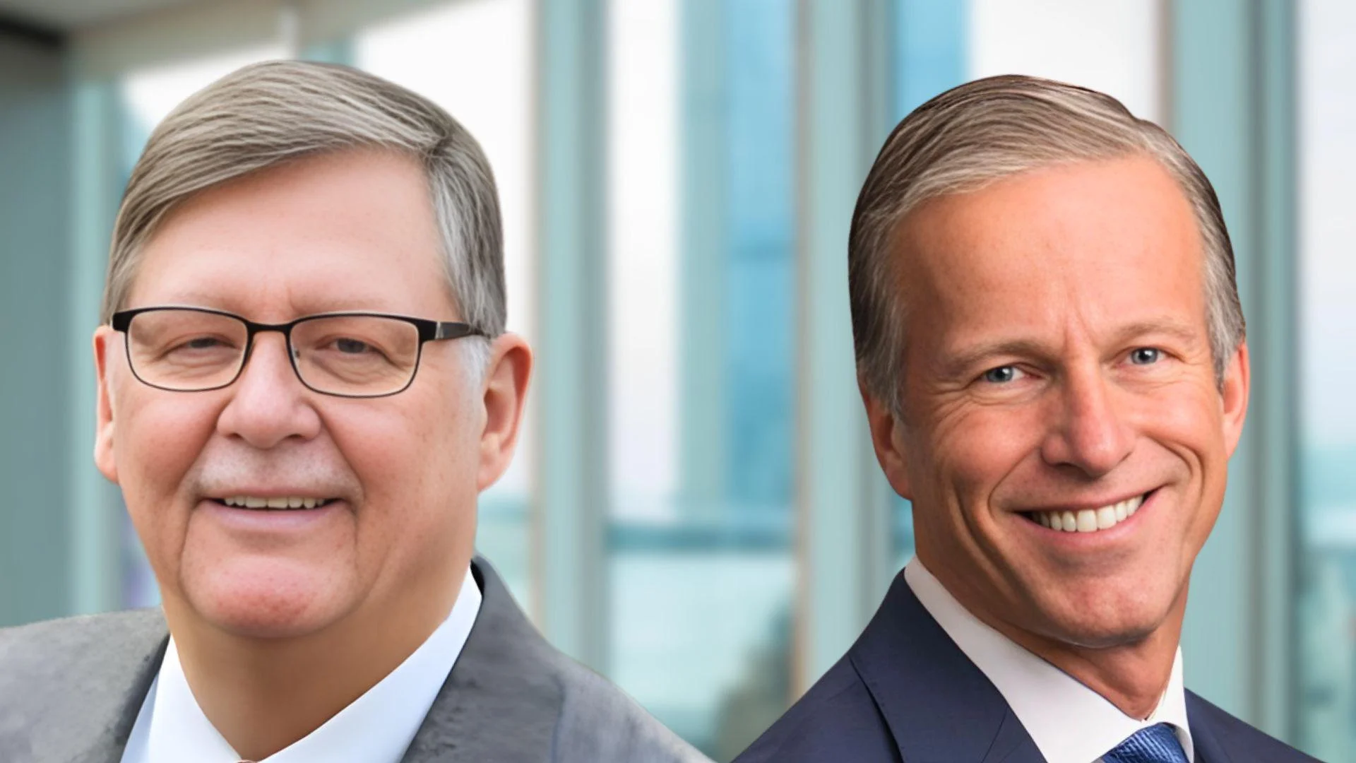 Gregory A Buck, MN Election Integrity Solutions Activist (left), Senate Majority Leader John Thune (right)