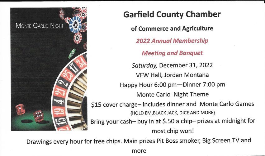 Garfield County: 2022 Annual Membership Meeting and Banquet Garfield County: 2022 Annual Membership Meeting and Banquet