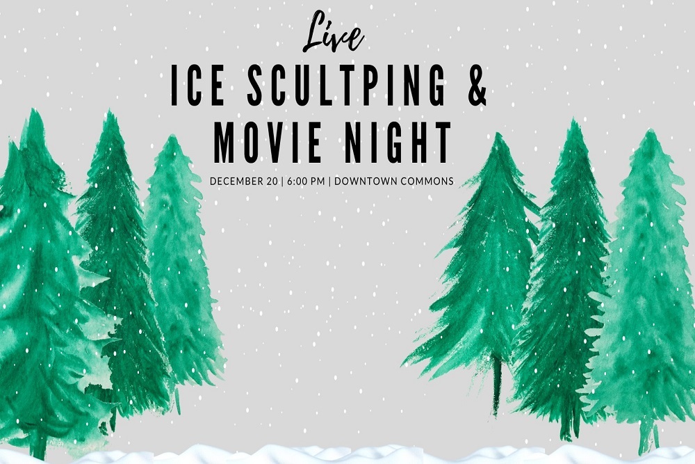 Montgomery County The Downtown Commons live ice sculpting and movie night rescheduled