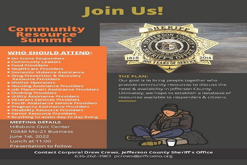 Jefferson County Sheriff’s Office – Our Outreach Deputies Are Hosting a Community Resource Summit Next Month