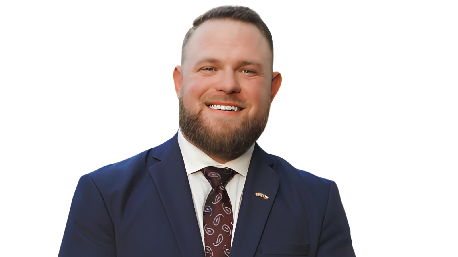 Taylor Rehmet, a member of the International Association of Machinists (IAM) and a veteran Taylor Rehmet, a member of the International Association of Machinists (IAM) and a veteran