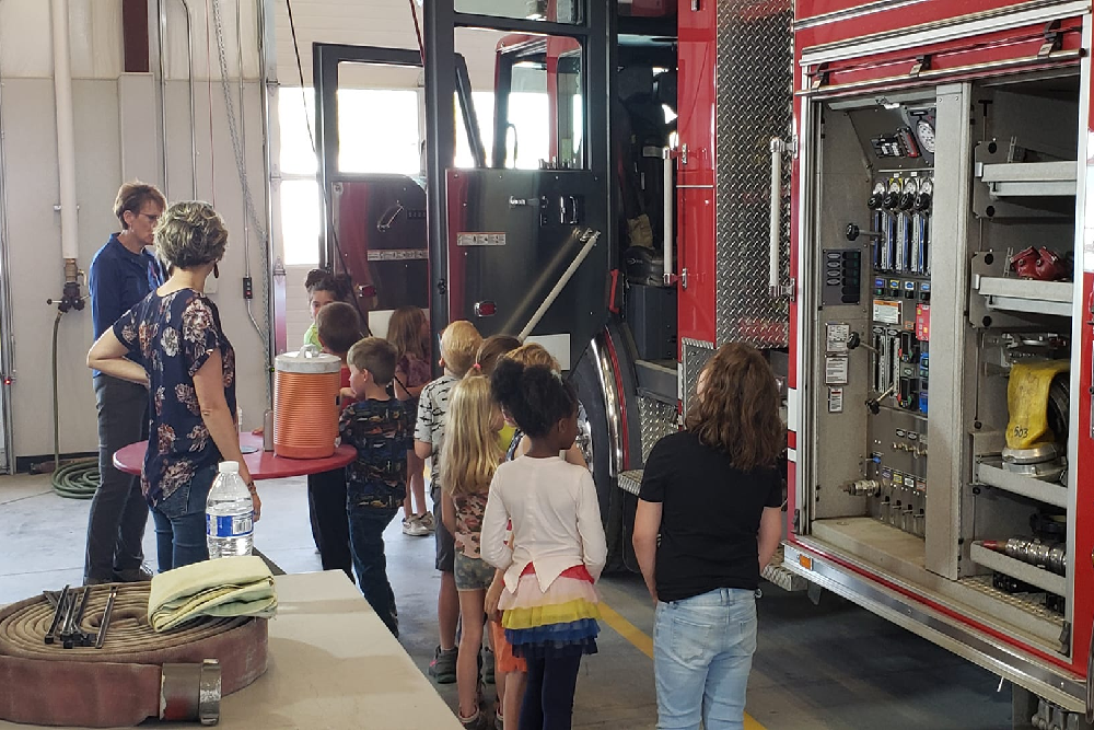 Asotin County Fire District #1 Fire and Rescue Crews Doing a School Tour of the New Facility Asotin County Fire District #1 Fire and Rescue Crews Doing a School Tour of the New Facility
