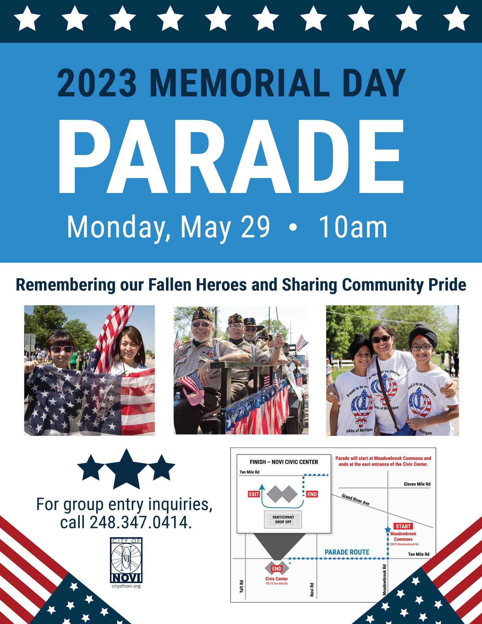 Memorial Day Parade on May 29