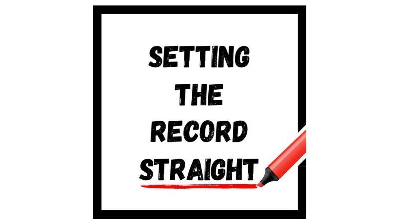 Setting the Record Straight