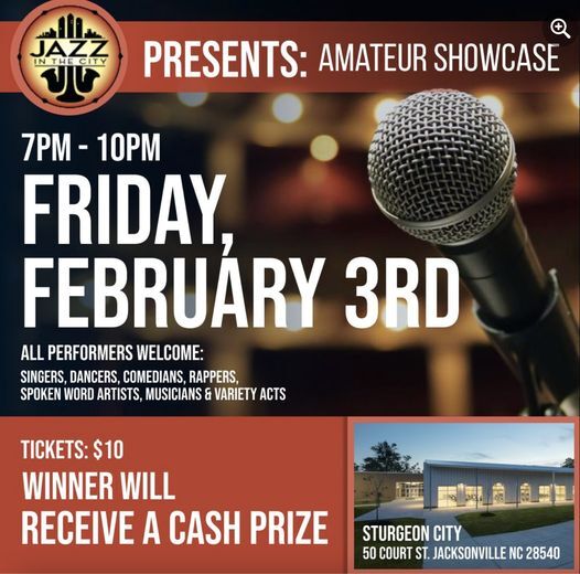 CITY OF JACKSONVILLE: Amateur Showcase On Feb. 03