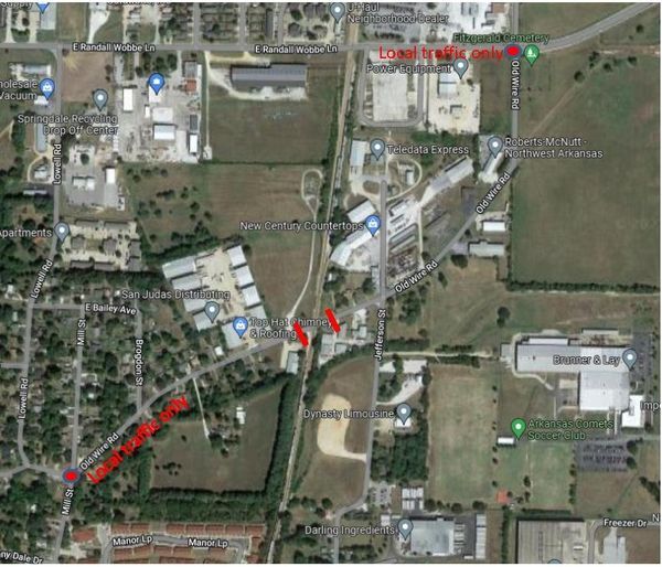 CITY OF SPRINGDALE: Notice Of Road Closure – Old Wire Rd will be closed Saturday, January 7