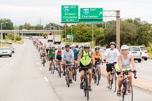 Charleston cyclists show support for safety improvements on North Bridge