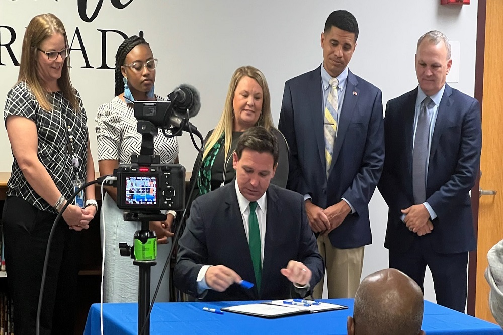 Florida Governor Ron DeSantis Signs SB 1048 at Florosa Elementary School