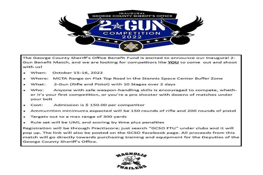 George County Sheriff’s Office – Inaugural 2-Gun Benefit Match
