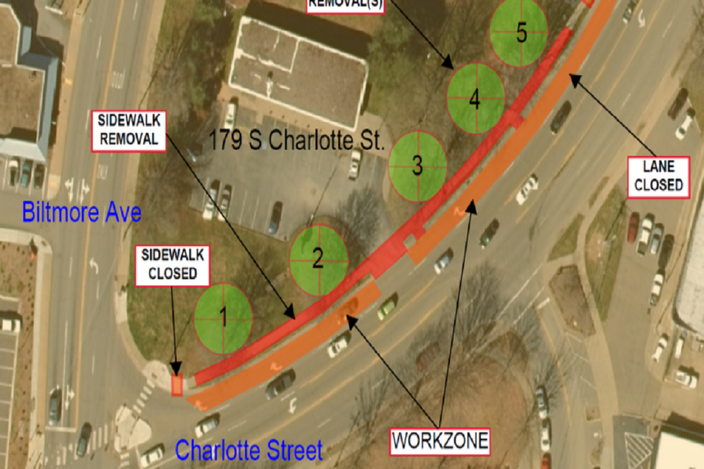 CITY OF ASHEVILLE: Crews To Start Work on a Portion of Sidewalk Along Charlotte St. March 27