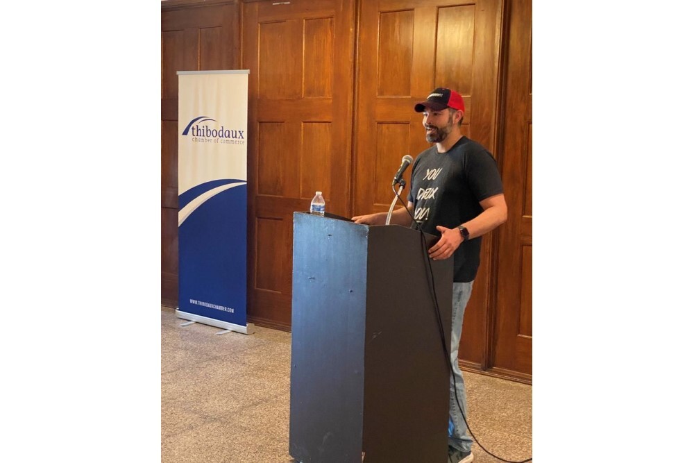 The Cajun Ninja speak at our Business at Lunch