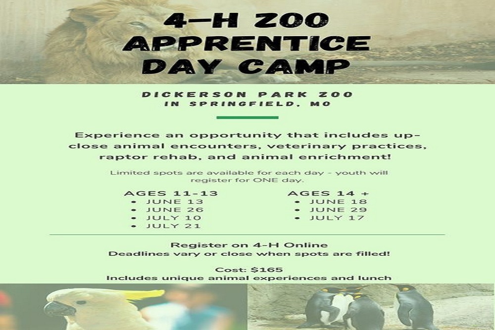 Cass County, MO – 4-H Zoo Apprentice Day Camp