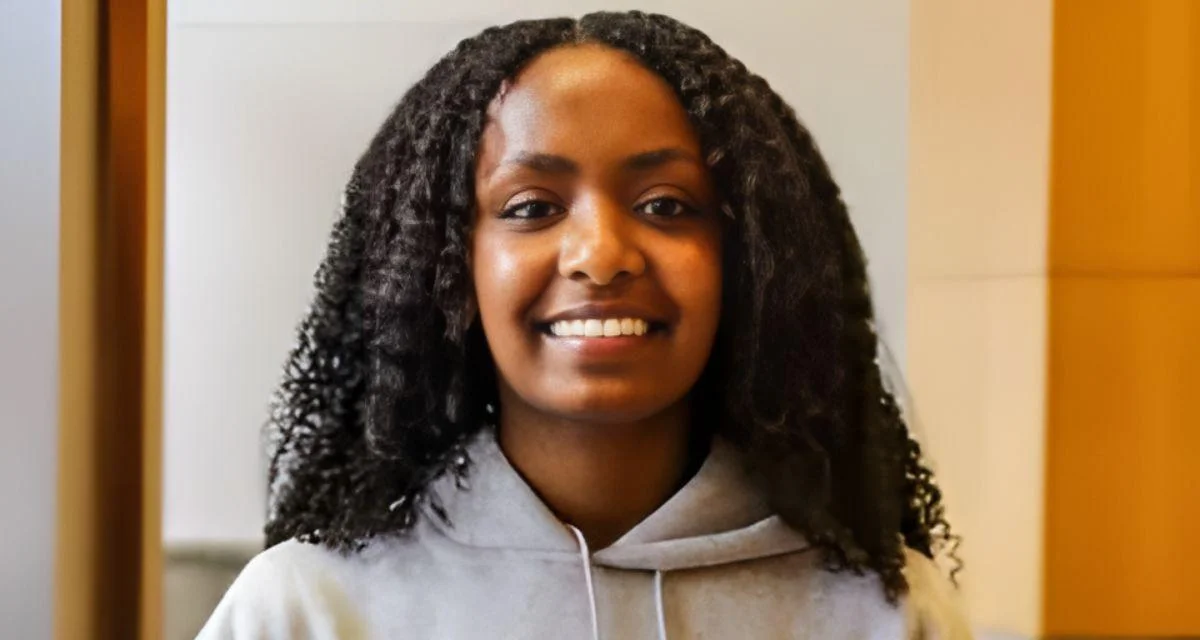 Beza Getahun, Sacramento County champion of the Poetry Out Loud program Beza Getahun, Sacramento County champion of the Poetry Out Loud program