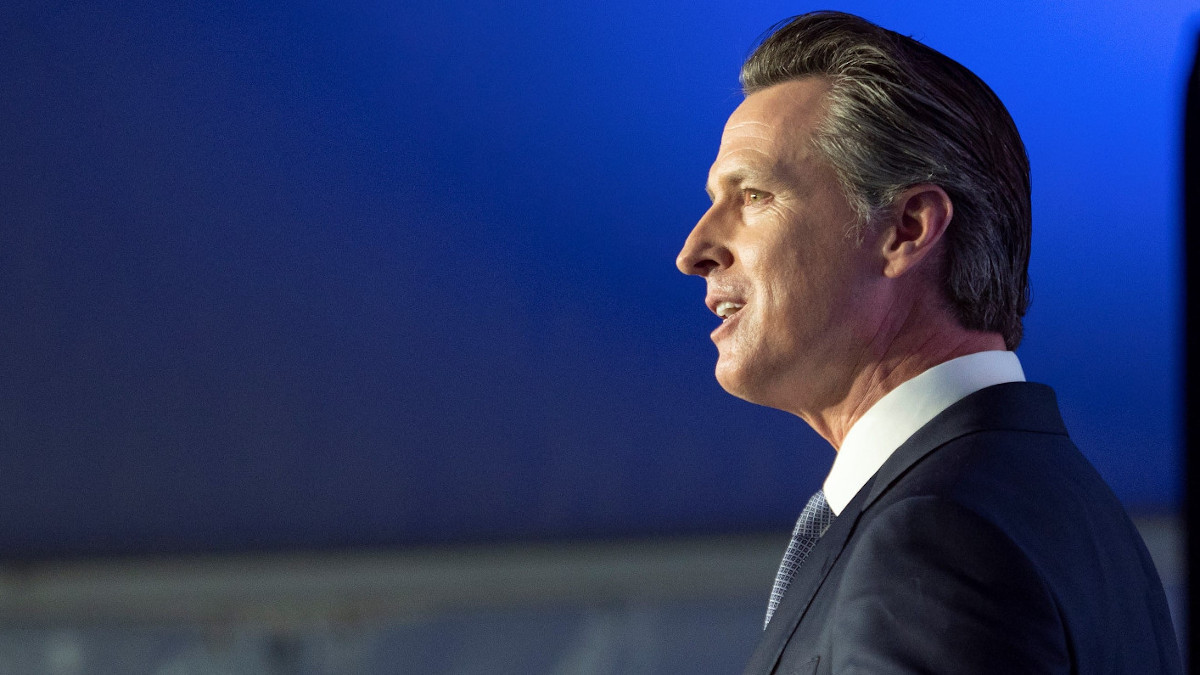 California Gov. Gavin Newsom pursues furloughs to cut a budget deficit while lawmakers hope for federal funds. - Stock photo