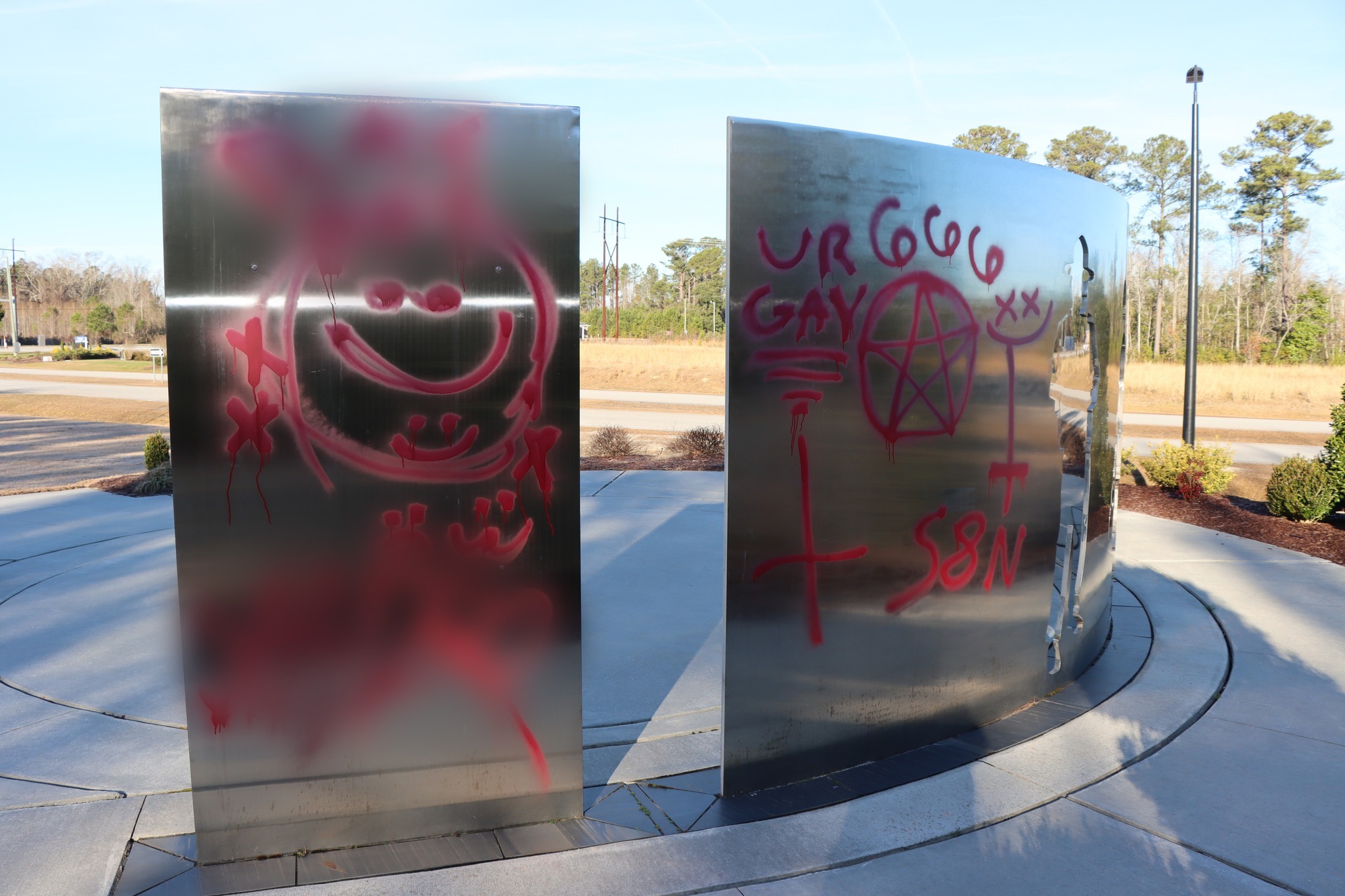 COUNTY OF ONSLOW: Public Safety Memorial Was Vandalized Sometime Around January 14, 2023.