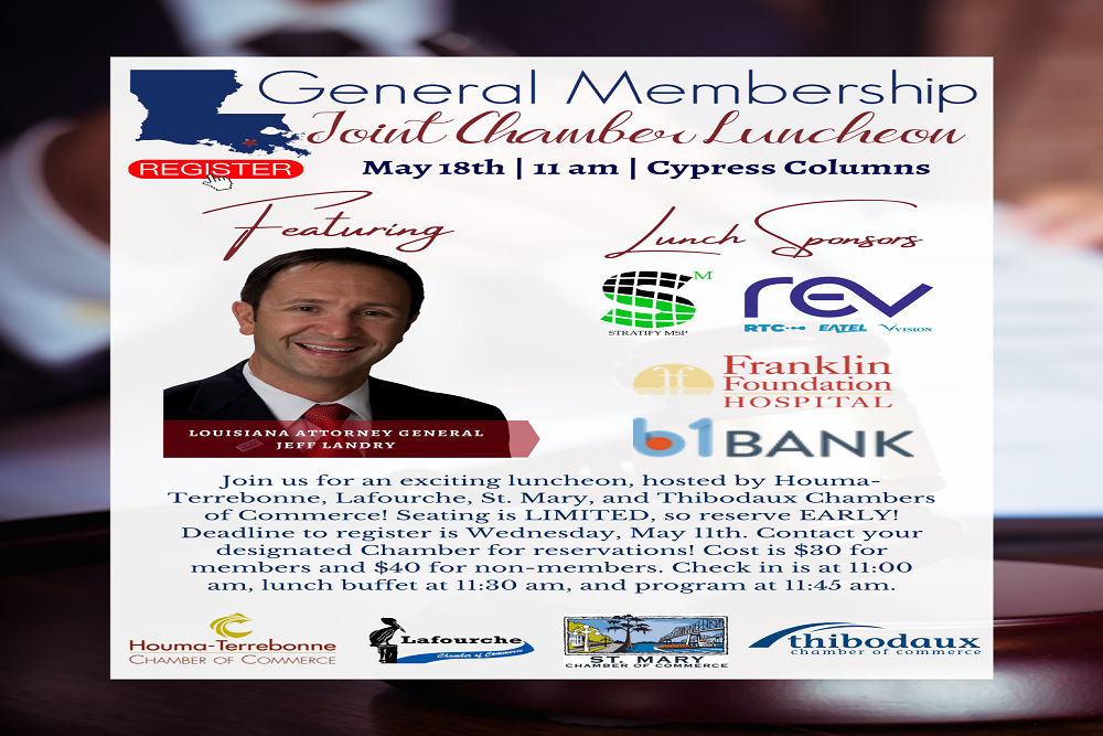 Joint Luncheon featuring Louisiana Attorney General Jeff Landry Joint Luncheon featuring Louisiana Attorney General Jeff Landry