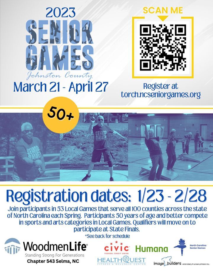 TOWN OF BENSON PARKS AND RECREATION DEPARTMENT: Johnston County Senior Games!