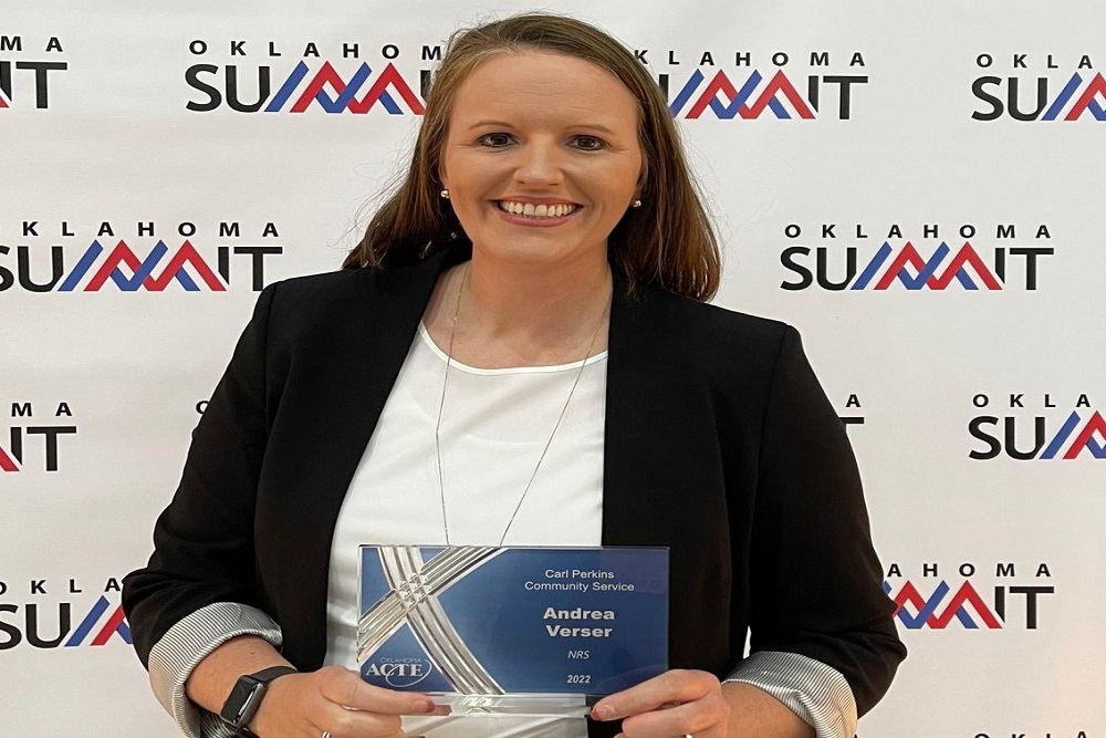 Canadian Valley Technology Center Shout Out to Andrea Verser for her Carl Perkins Community Service Award