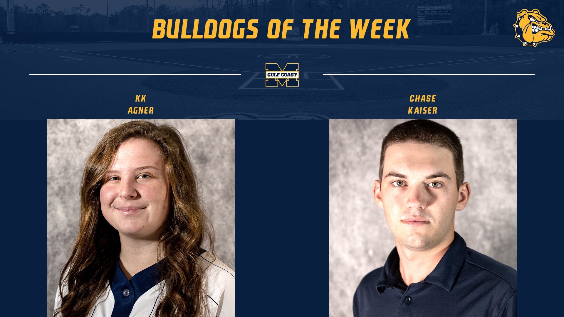 Agner, Kaiser named Bulldogs of the Week Agner, Kaiser named Bulldogs of the Week