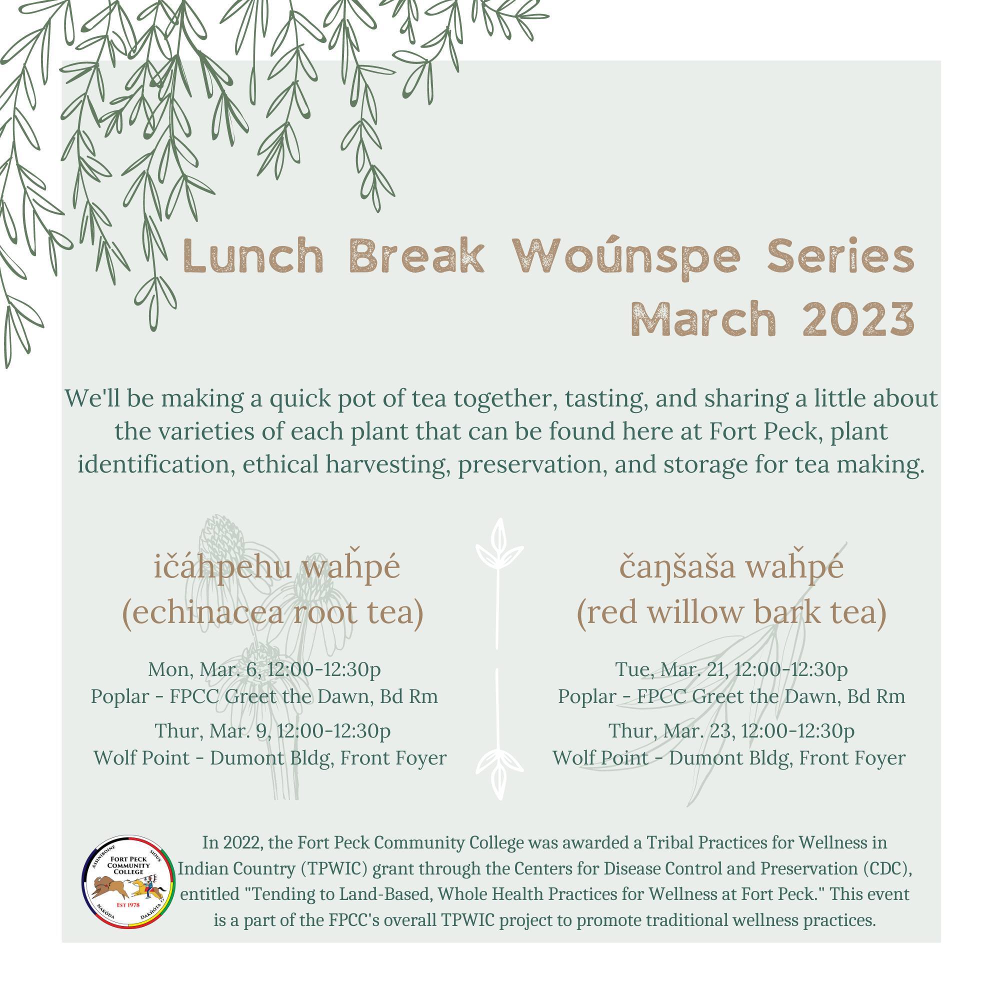 FPCC TPWIC’s Lunch Break Woúnspe Series for March