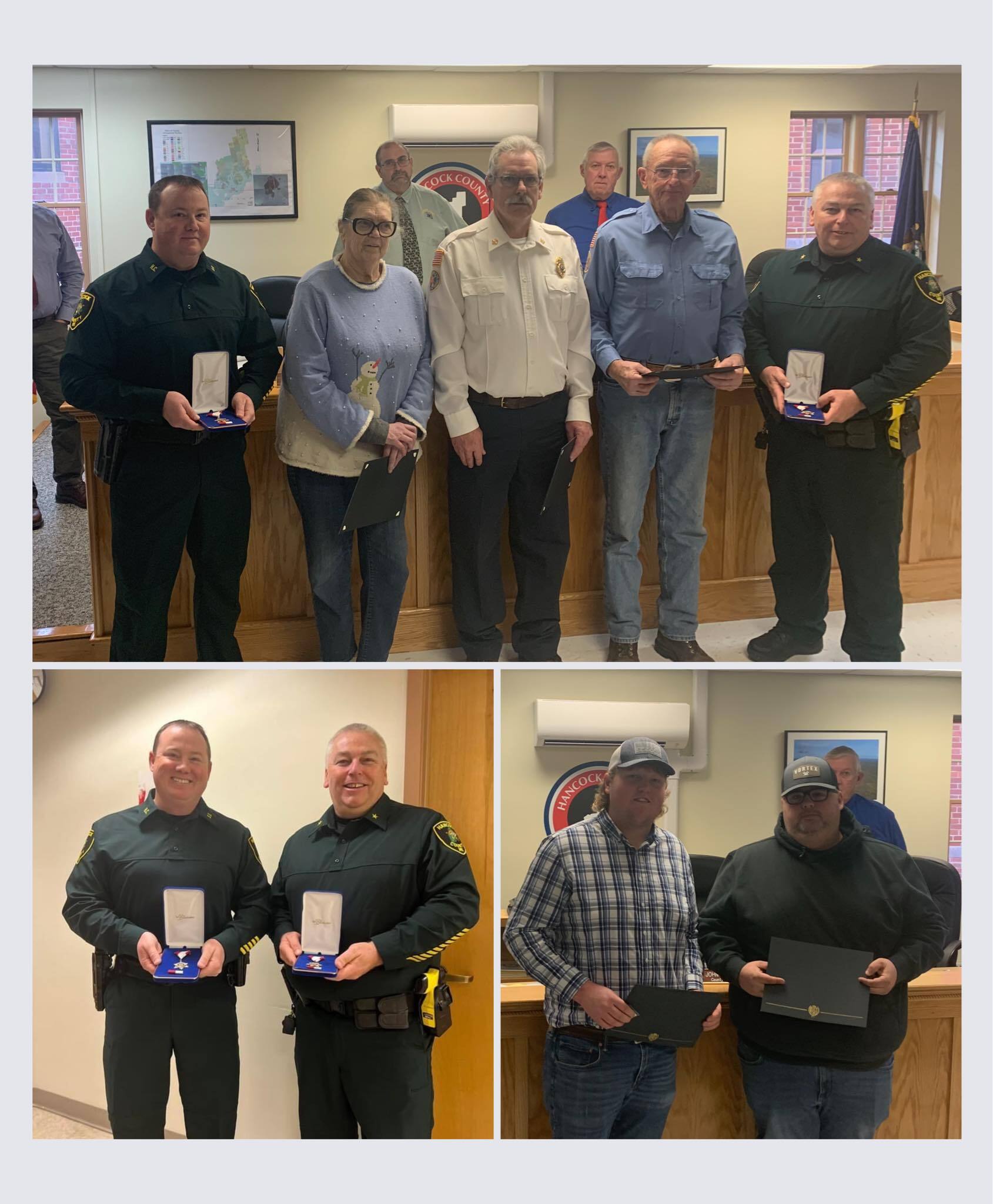 Hancock County Sheriff’s Office Sheriff Scott Kane recognized several people for their heroic actions over the past couple of years