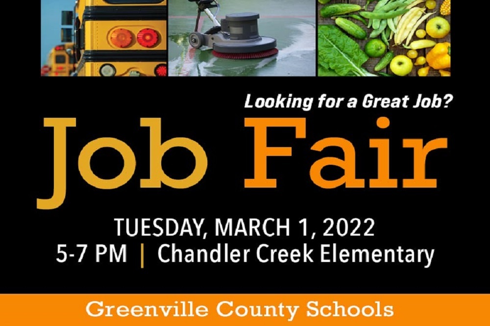 Greenville County School District: Job Fair Tuesday, March 1
