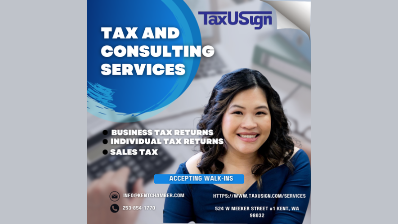 Kent Chamber of Commerce hosts In-Person Tax Preparation By TaxUSign on April 14, 2023