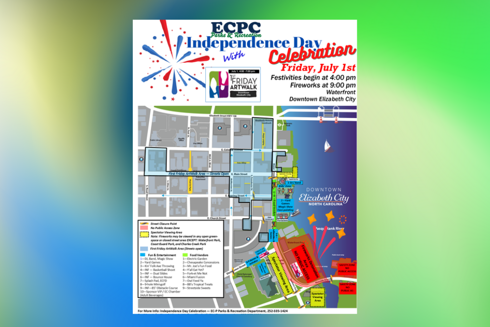 CITY OF ELIZABETH: First Friday ArtWalk July 1, 2022 Downtown Elizabeth City